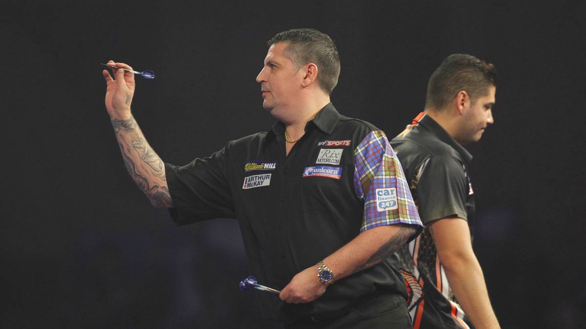 Wer wird der Finalgegner von Adrian Lewis? Titelverteidiger Gary Anderson hat es mit dem Überraschungs-Halbfinalisten Jelle Klaasen zu tun