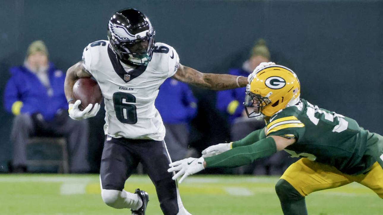 Eagles-Receiver DeVonta Smith erzielte den einzigen Touchdown für sein Team