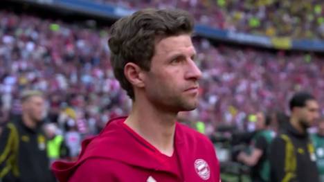 Thomas Müller steht vor seinem letzten Heimspiel und zeigt, wie emotional es wird.
