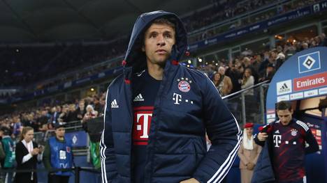 Thomas Müller verletzte sich beim Spiel in Hamburg am Oberschenkel