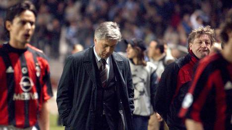 Carlo Ancelotti als Trainer des AC Milan, Champions League, FC Bayern München