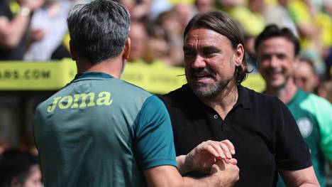 Daniel Farke (r.) setzte sich gegen David Wagner durch