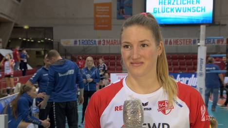 Für Laura Emonts ist es der erste Einzug ins DVV-Pokalfinale. Schon jetzt gibt sich die Angreiferin kämpferisch.