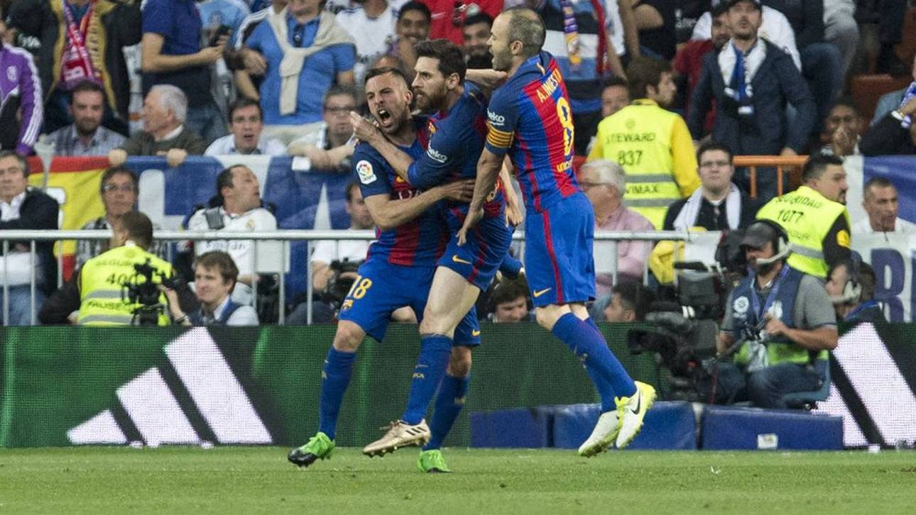 Jordi Alba jubelt über Messis legendäres Tor gegen Real Madrid 