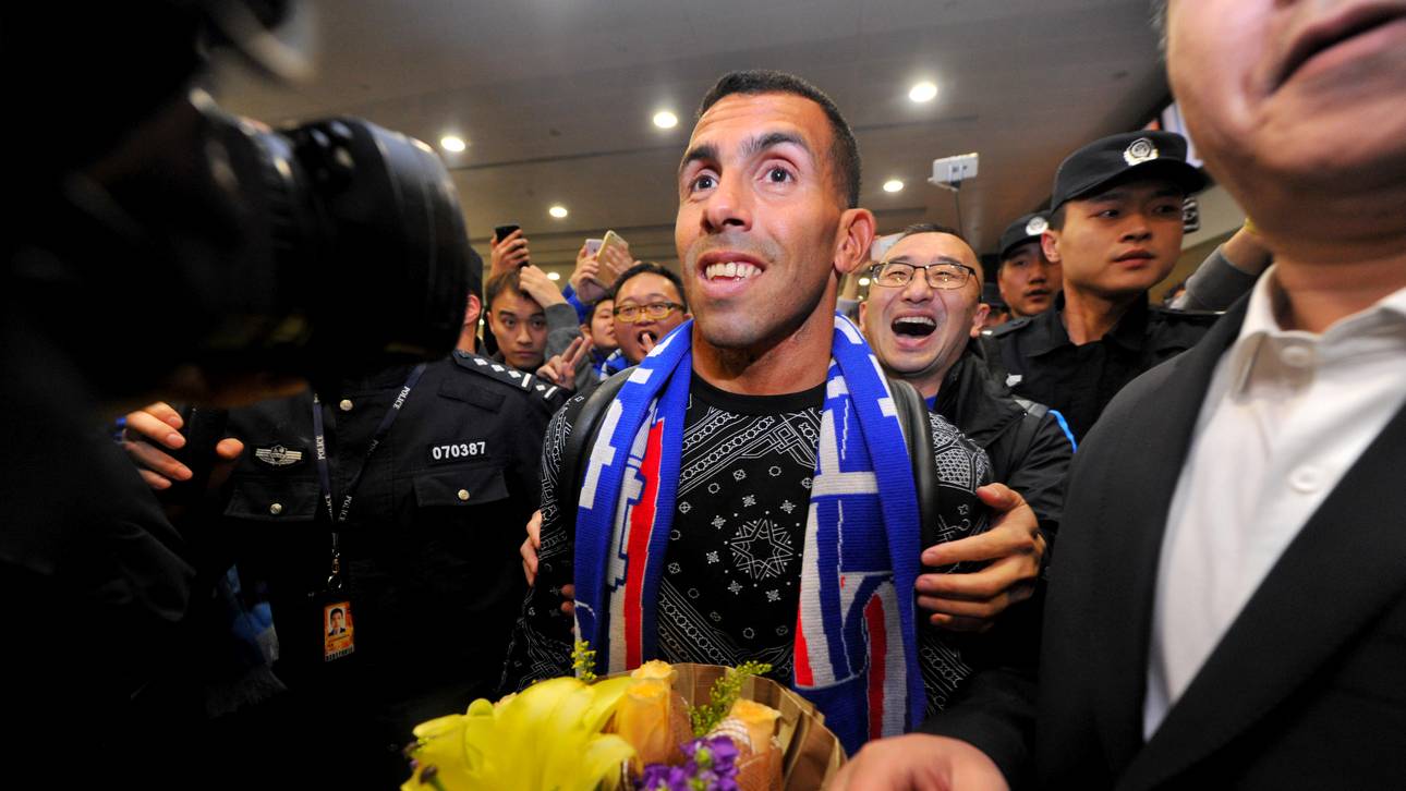 Tevez in China euphorisch empfangen