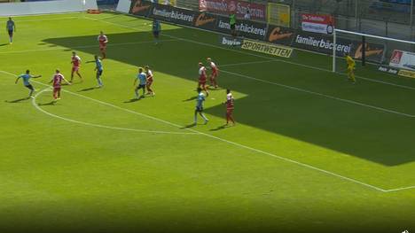 Hamza Saghiri rettet Waldhof Mannheim mit seinem Fernschuss ganz spät noch einen Punkt gegen Kickers Würzburg.