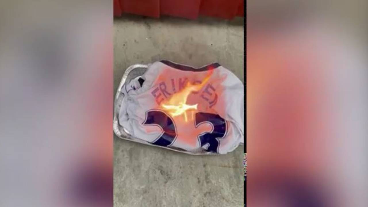 Fan von Tottenham Hotspur verbrennt Trikot von Christian Eriksen