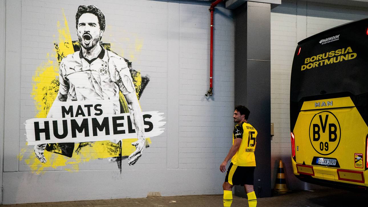 Mats Hummels wurde zu seinem Abschied mit einem Graffiti überrascht