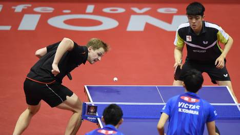 Benedikt Duda (l.) und Dang Qiu standen erstmals in einem World-Tour-Finale