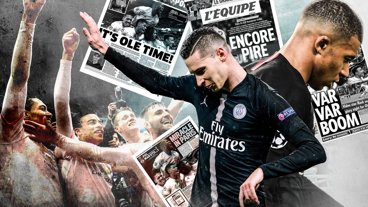 Drama pur im Parc des Princes! Manchester United zieht gegen Paris Saint-Germain durch einen Videobeweis-Elfmeter in der 94. Minute doch noch ins Viertelfinale der Champions League ein. Dabei hatten die Red Devils das Hinspiel noch mit 0:2 verloren. 