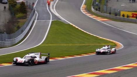 Porsche konnte sich im Spa-Rennen nur vor dem Toyota #9 halten