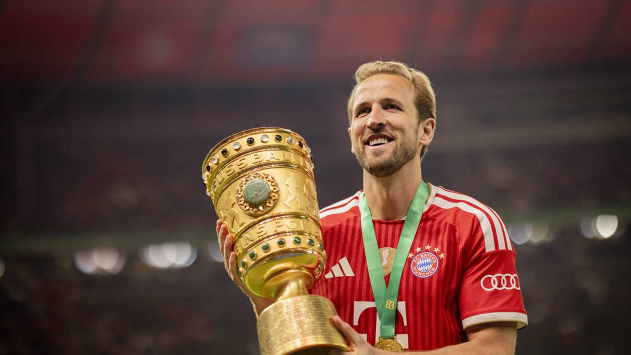 Harry Kane nach dem Gewinn des DFB-Pokals