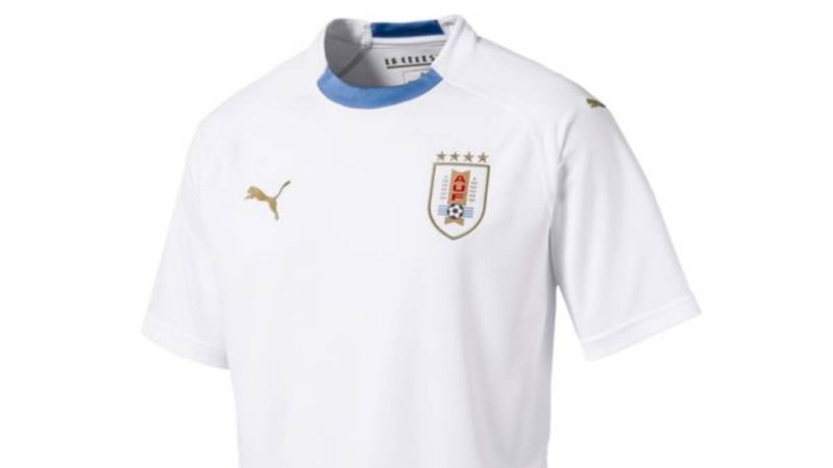 Ins Auswärtstrikot der Uruguayer ist immerhin noch die Farbe Gold eingearbeitet