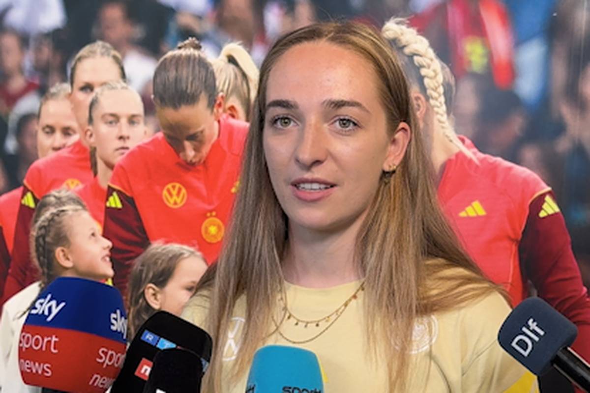 Nach der Weltklasseleistung von Ann-Katrin Berger im Viertelfinale gegen Frankreich, sind ihre Teamkolleginnen Mahmutovic und Kleinherne begeistert.