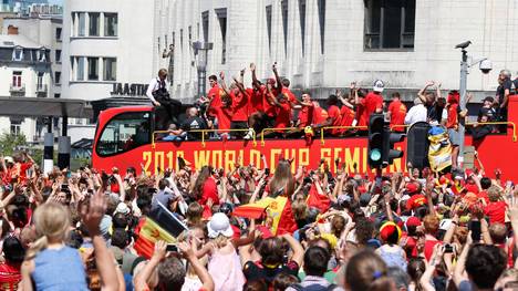 Belgiens Nationalteam wurde in Brüssel gefeiert