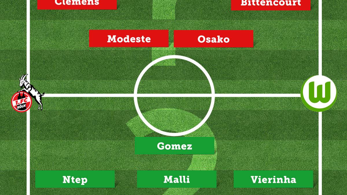 1. FC Köln - VfL Wolfsburg (Sa., 15.30 Uhr)