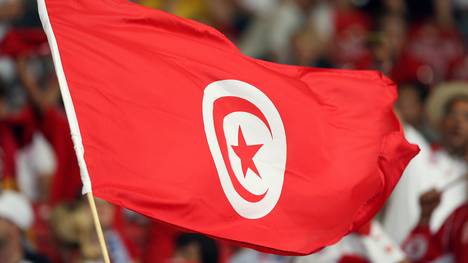 The Tunisian flag is waves by supporters