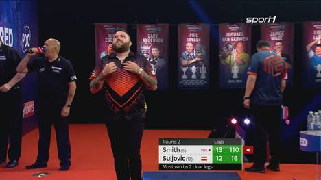 Michael Smith und Mensur Suljovic liefern sich beim World Matchplay ein spannendes Match, das Smith erst in der Verlängerung mit einem Highfinish für sich entscheidet.