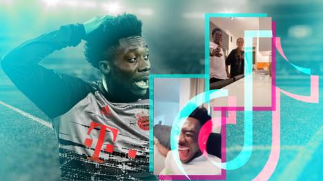 Alphonso Davies sitzt momentan meist nur auf der Bank der Bayern. Auf TikTok aber gibt er weiter Gas und bespaßt seine Fans mit Grimassen und Tanzeinlagen.