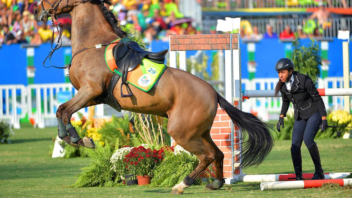 Auch die Ägypterin Haydy Morsy ist nicht wirklich eins mit ihrem Pferd