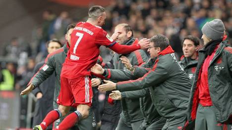 Franck Ribery glänzte gegen Eintracht Frankfurt mit zwei Toren