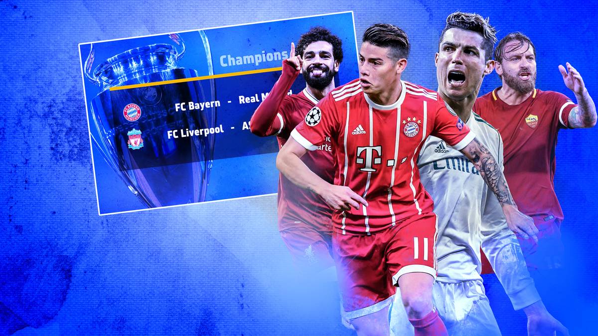 Das Champions-League-Halbfinale ist ausgelost. Während Jürgen Klopp mit dem FC Liverpool gegen AS Rom ran muss, kommt es einmal mehr zum Kracher-Duell zwischen dem FC Bayern und Real Madrid
