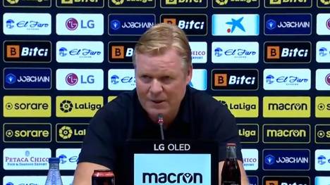 Auch gegen Cadiz kann der FC Barcelona um Trainer Ronald Koeman nicht gewinnen. Dieser sieht zudem noch die rote Karte und lässt im Anschluss an das Spiel seinen Frust freien Lauf.