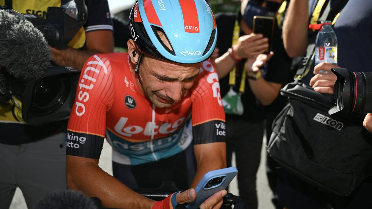 Etappensieger Campenaerts und das pure Glück am Handy