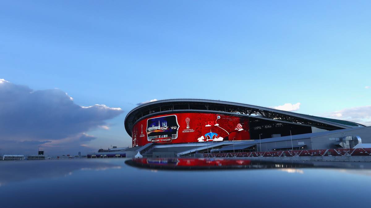 KASAN-ARENA in Kasan - Fassungsvermögen: 44.779 Zuschauer. Hier hat es  die deutsche Elf im letzten Gruppenspiel am 27. Juni (16 Uhr) mit Südkorea zu tun
