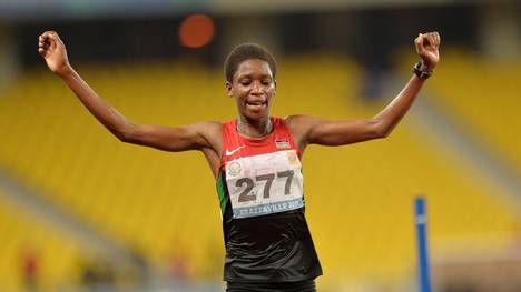 Der Kenianer Alice Aprot ist bereits in Olympiaform 