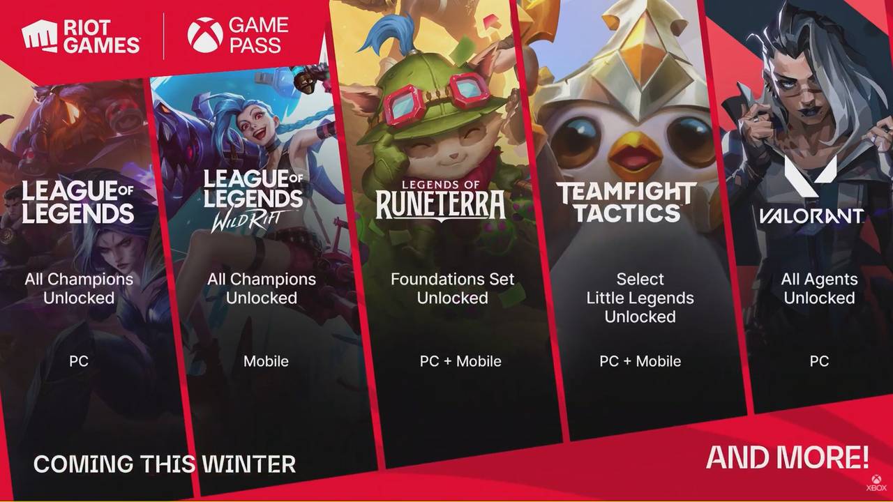 Microsoft x Riot Games - Valorant, League of Legends & Co für den Xbox Game Pass