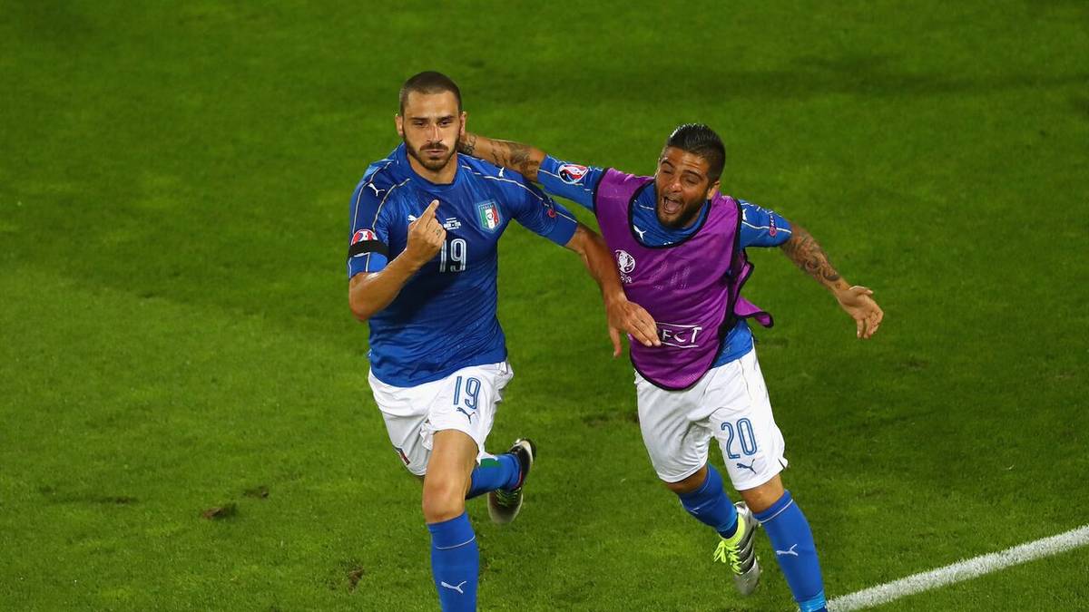 Anschließend setzt Bonucci zum Jubellauf Richtung Seitenlinie an