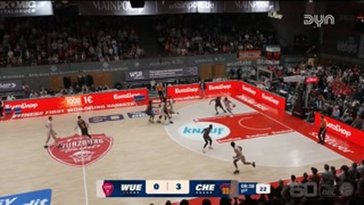Fitness First Würzburg Baskets - NINERS Chemnitz | BBL-Highlights im Video