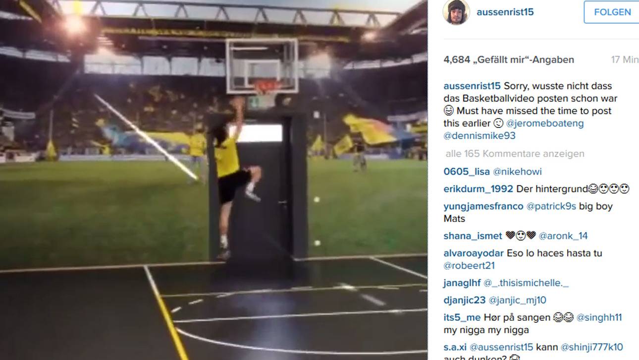 Hummels zieht mit Dunking nach