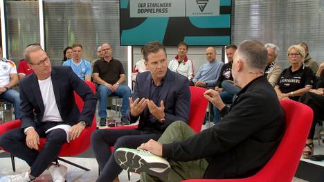 Im STAHLWERK Doppelpass diskutiert die Runde über den DFB und die Fanbindung. Doch bei einer Aussage geht Ex-DFB-Direktor Oliver Bierhoff aus dem Sattel. 