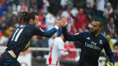 Wollen im Kampf um die Meisterschaft vorlegen: Reals Bale (l. ) und Jese