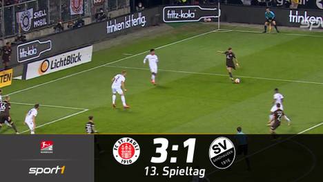 Im Nachholspiel gegen den SV Sandhausen lässt der FC St. Pauli von Beginn an keine Zweifel aufkommen und zaubert sich wieder zurück auf Platz 1.