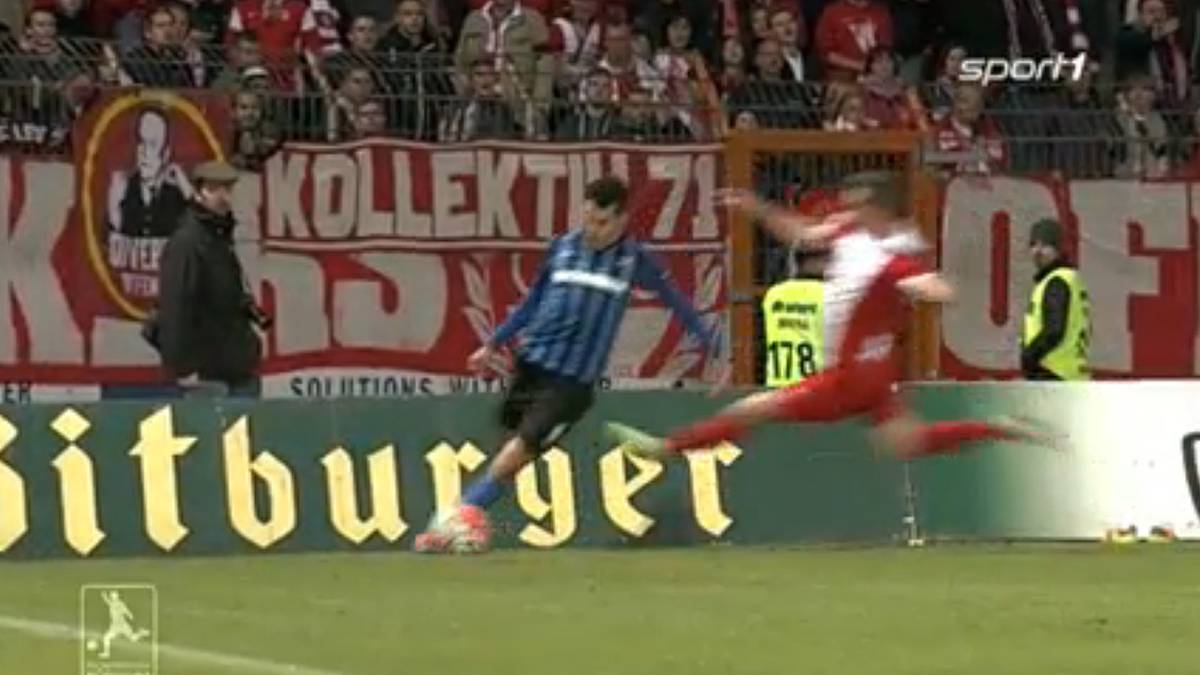 Auch in den unterklassigen Ligen geht es zur Sache. Im Oktober 2015 während der Regionalligapartie zwischen Eintracht Trier und Kickers Offenbach (6:0) rast Gästeakteur Martin Röser auf seinen Gegenspieler zu und senst ihn brutal um. Im Anschluss lässt er sich noch zu einem Mittelfinger Richtung Trierer Fans hinreißen. Rote Karte und drei Spiele Sperre sind die Folge