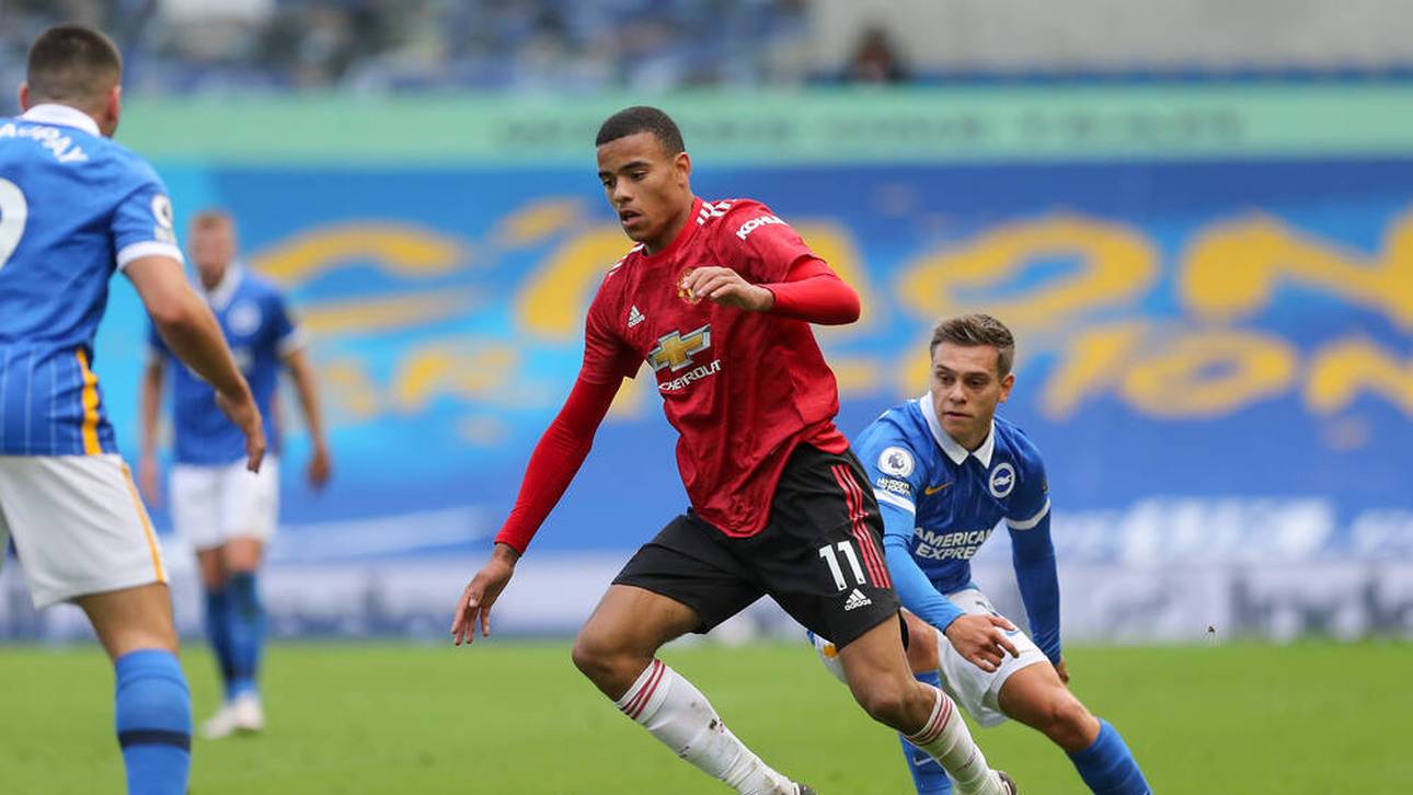 Mason Greenwood im Spiel gegen Brighton and Hove Albion