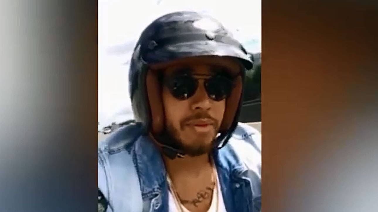 Hamilton: Selfie-Video auf Motorrad