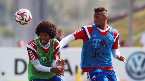 Dante und Jerome Boateng gewannen 2013 mit dem FC Bayern das Triple