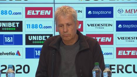 Lucien Favre ist nach der Supercup-Niederlage gegen die Bayern zufrieden mit seiner Mannschaft, hadert aber mit dem Chancenwucher seines Teams.