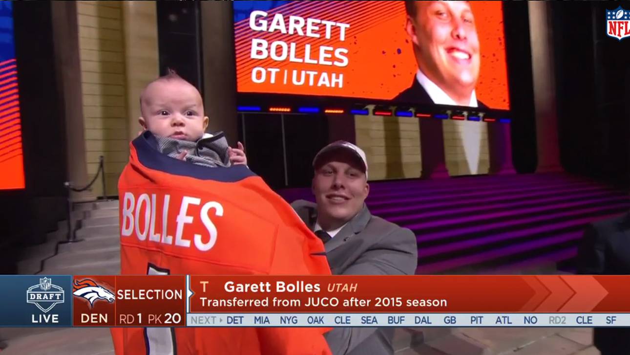 Broncos-Rookie feiert Draft mit Baby