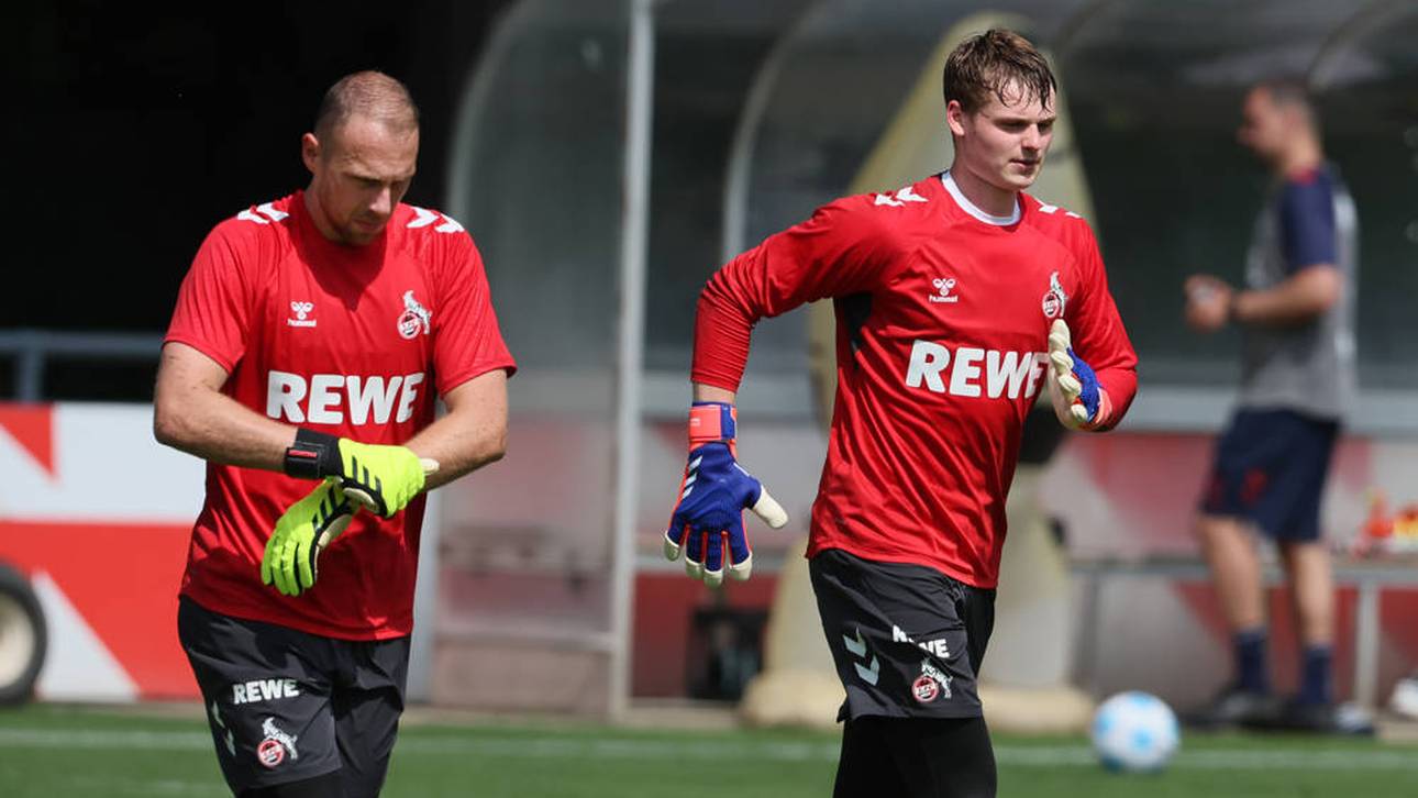 Marvin Schwäbe und Jonas Urbig (von links nach rechts) im Köln-Training