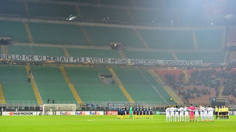 Die Fans von Inter Mailand boykottierten das Spiel gegen Sparta Prag