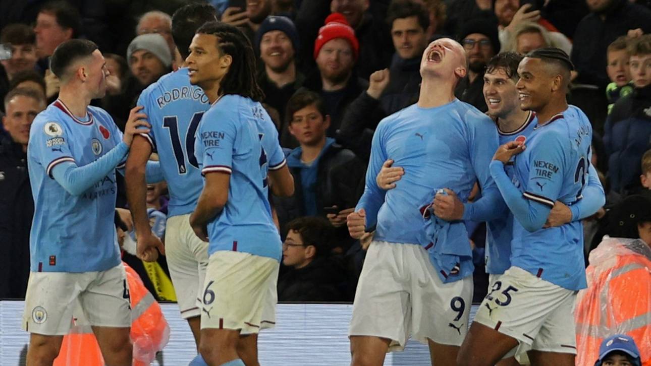 Haaland erlöst dezimiertes City spät