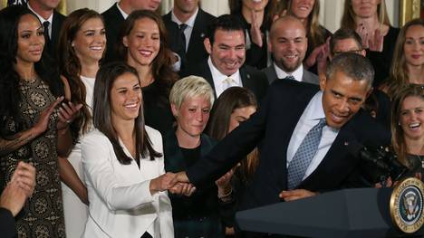 President Obama Hosts The 2015 FIFA Women's World Cup Champions, The U.S. Nat'l Soccer Team