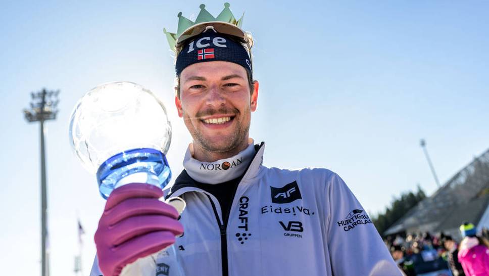 Sturla Holm Laegreid sicherte sich am Samstag den Gesamtweltcup im Biathlon
