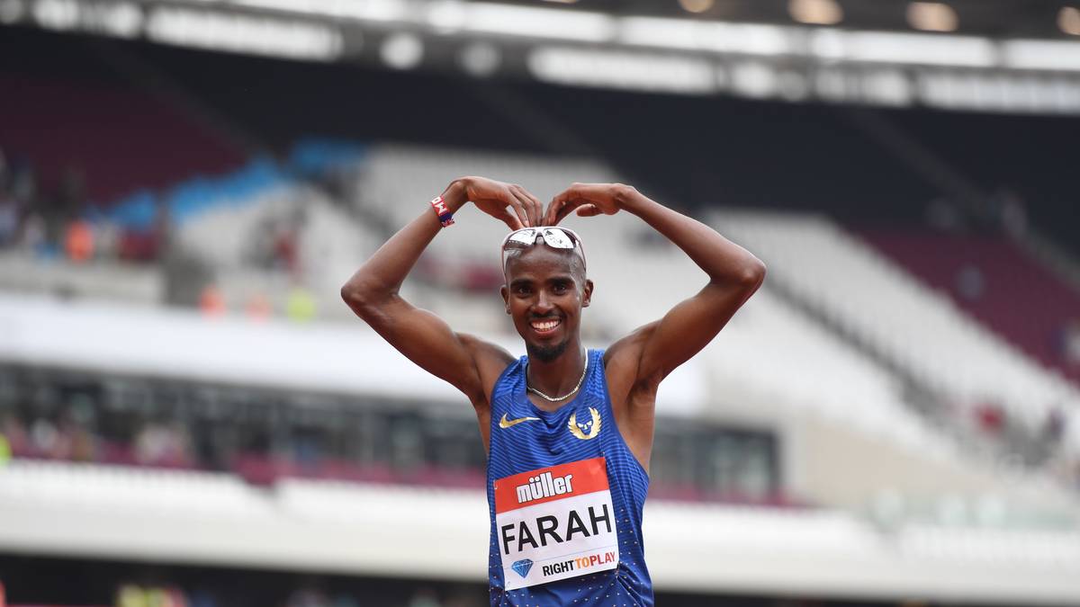 Wie Usain Bolt entwickelte Mo Farah mit dem "Mobot" eine eigene Jubelgeste, wie Bolt ist der Brite einer der größten Stars der Leichtathletik. Über 5000 Meter und 10.000 Meter errang er bislang fünf WM- und fünf EM-Titel, 2012 gab es bei Olympia Doppelgold
