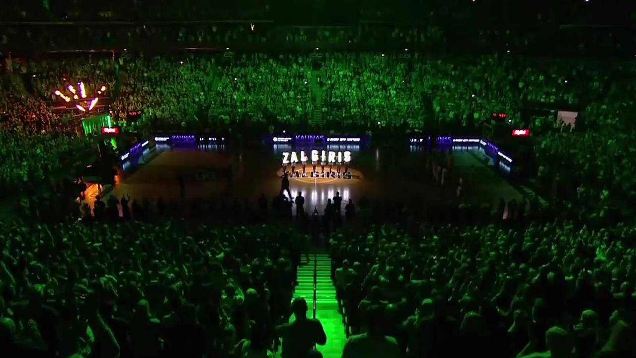 Gänsehaut pur! Hier brennt die Basketball-Halle von Kaunas schon vor dem Spiel